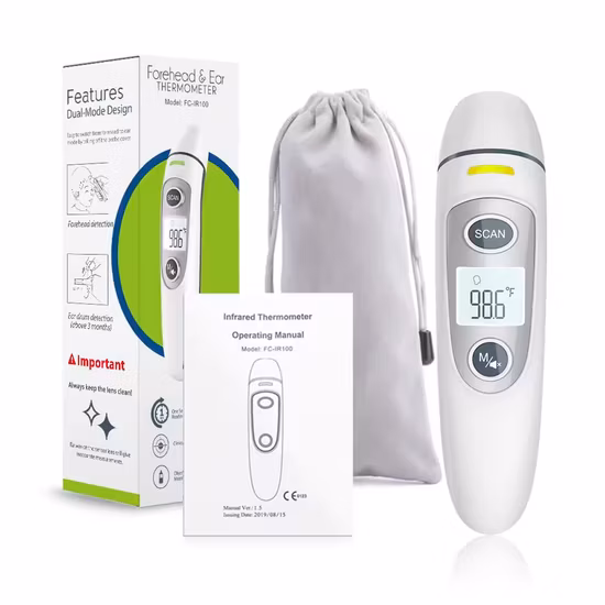 Forehead Ear Dual-Mode Infrared Thermometer for Babies Children Adults Indoor Outdoor