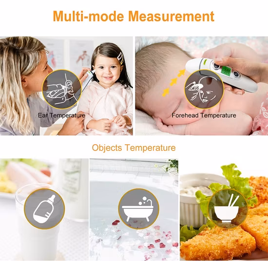 Forehead Ear Dual-Mode Infrared Thermometer for Babies Children Adults Indoor Outdoor