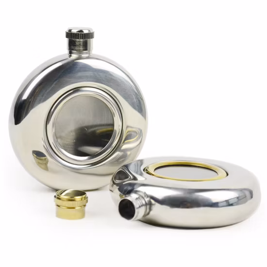 Regalo de promoción Diseño de botella de perfume Petaca para damas